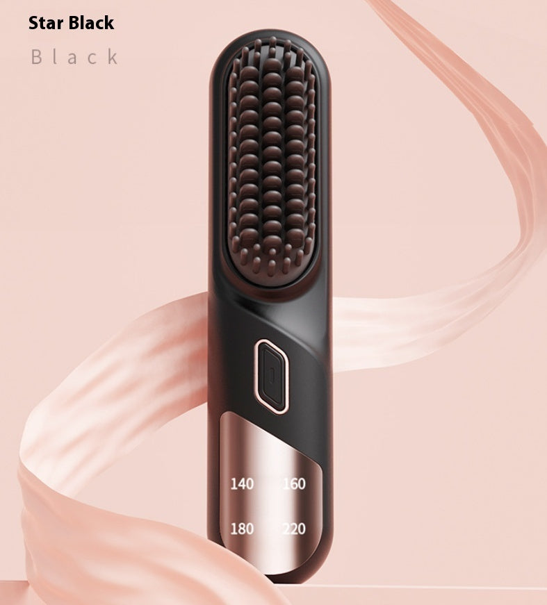 Wet Dry Hair Straightener Cordless Hair Straightener Brush With Fast Heating Negative Ions For Fluffy Curly Hair For Electric