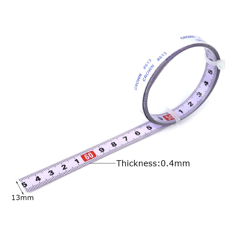 Self-adhesive Tape Measure Steel Tape Ruler Metric Scale 1M-5M Length For T-track Router Table Saw Household Measuring Tools