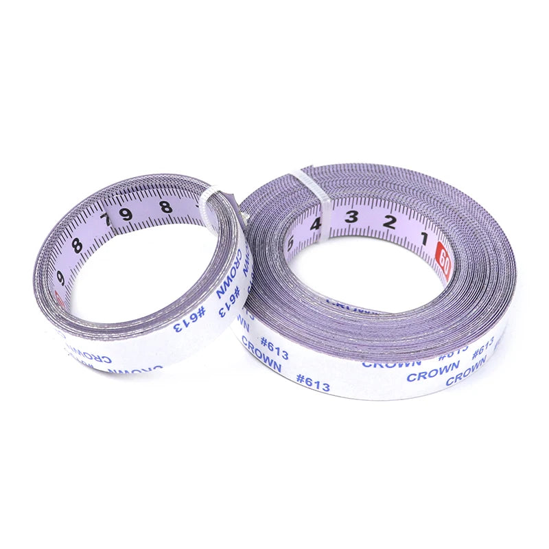 Self-adhesive Tape Measure Steel Tape Ruler Metric Scale 1M-5M Length For T-track Router Table Saw Household Measuring Tools