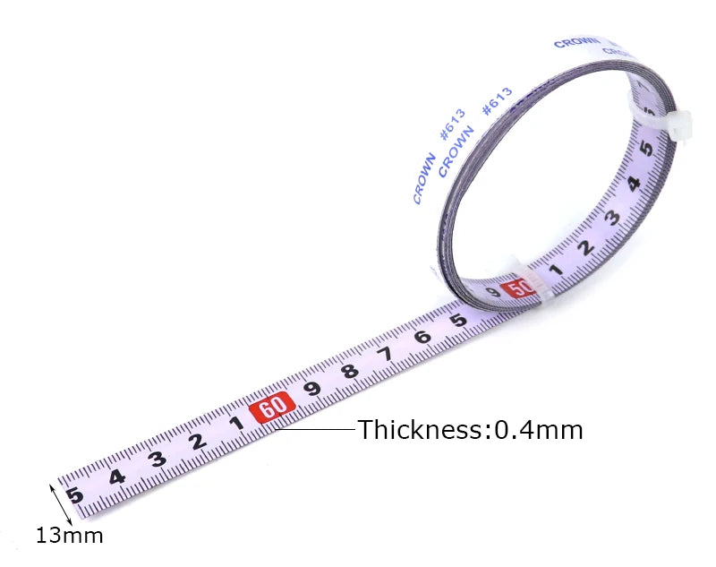 Self-adhesive Tape Measure Steel Tape Ruler Metric Scale 1M-5M Length For T-track Router Table Saw Household Measuring Tools