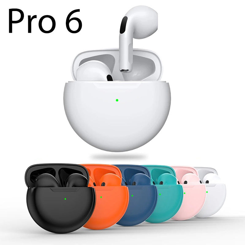 J6 Wireless Bluetooth Headset Pro6 Macaron Ribbon Hall Suitable For Huawei Apple Binaural Stereo