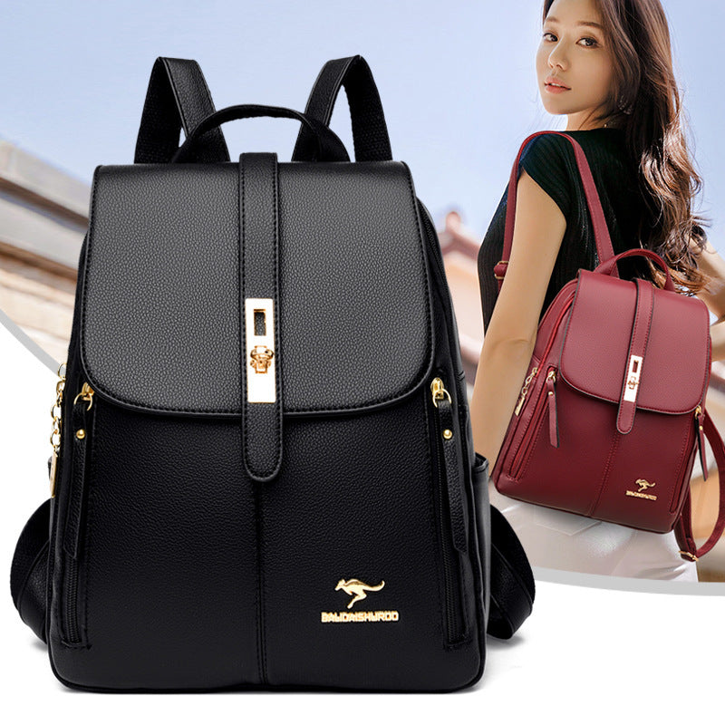 Backpack Women&#039;s 2023 New Korean Style Simple Fashion Women&#039;s Backpack Commuter All-match Large Capacity Shoulder Casual Bag