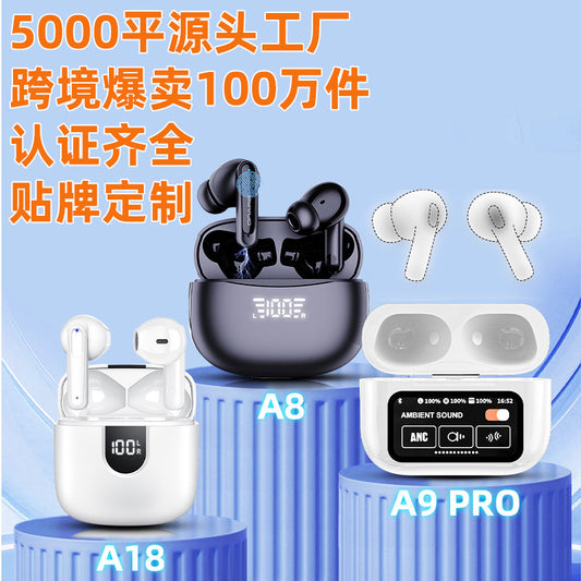 With Screen Headset Bluetooth 5.4enc Noise Reduction Long Battery Life Real Wireless In-ear Bluetooth Headset