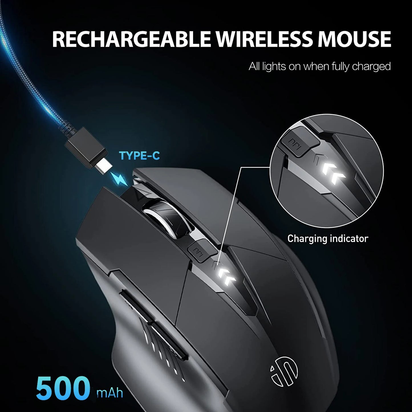 Bluetooth Rechargeable Wireless Mouse 2.4G PM6 Wireless Mouse Office Mute Support PC Laptop Tablet Gamer Mouse For Computer