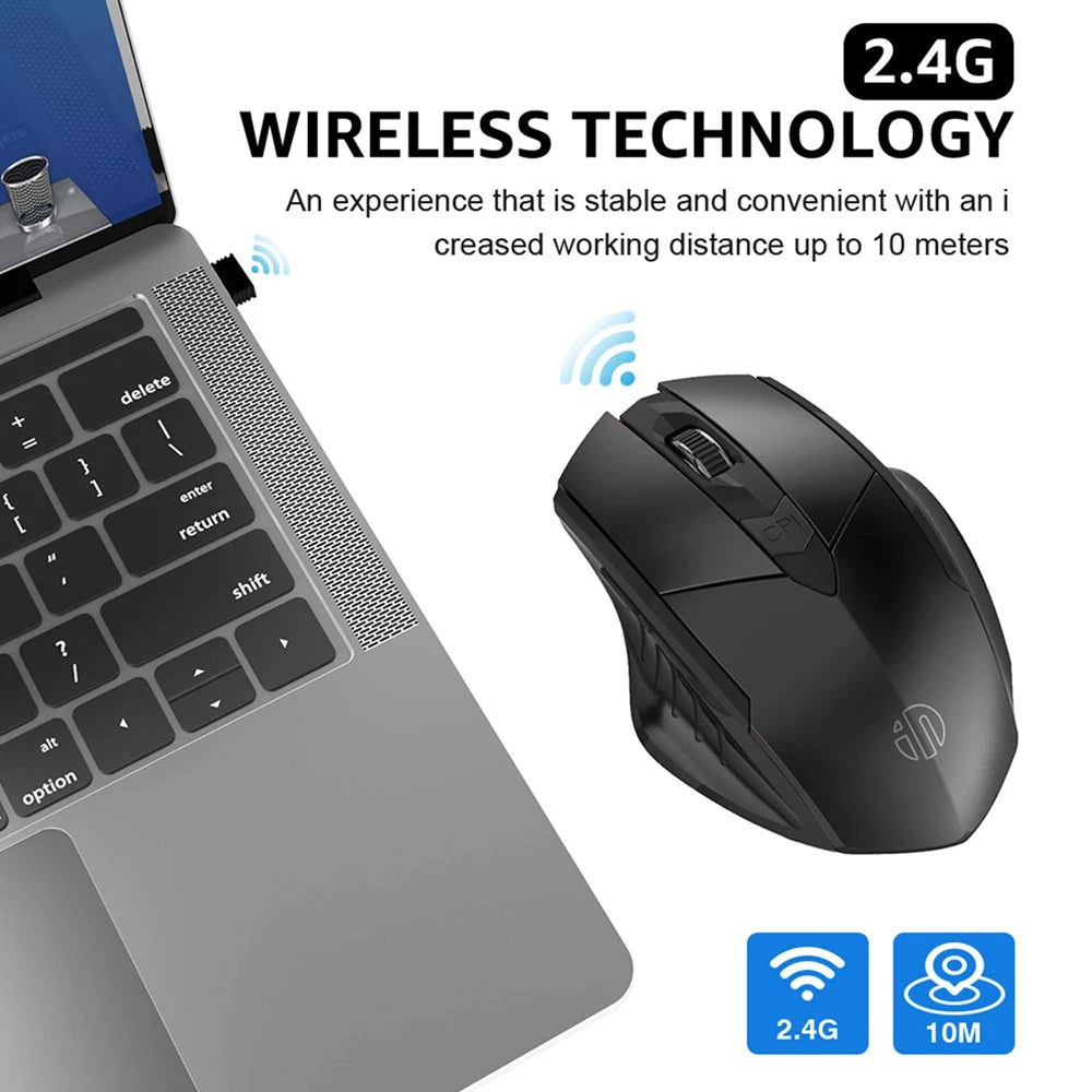 Bluetooth Rechargeable Wireless Mouse 2.4G PM6 Wireless Mouse Office Mute Support PC Laptop Tablet Gamer Mouse For Computer