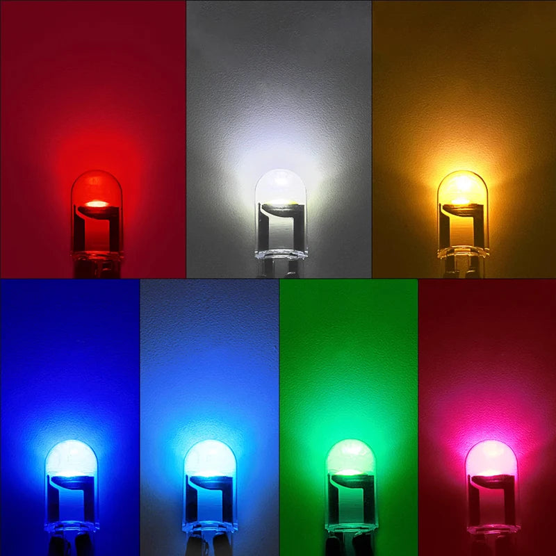 W5W Led T10 Car Light COB Glass 6000K White 12V Auto Automobiles License Plate Lamp Dome Reading Lamps DRL Bulb Accessories