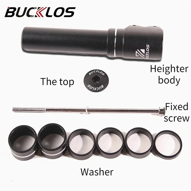 BUCKLOS Bicycle Fork Stem Rise Up 115mm 180mm 210mm Bike Stem Height Extender Road Mountain Bike Handlebar Raise Adapter