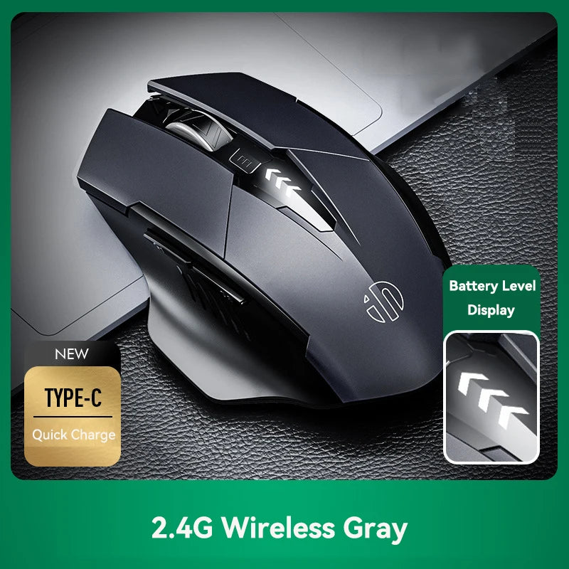 Bluetooth Rechargeable Wireless Mouse 2.4G PM6 Wireless Mouse Office Mute Support PC Laptop Tablet Gamer Mouse For Computer