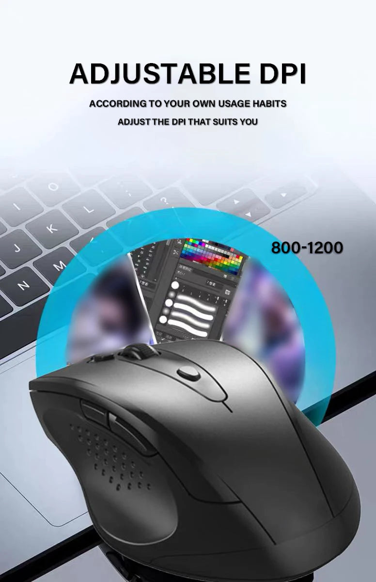 Wireless Mouse 2.4G USB Silent Mouse Adjustable DPI Suitable for Android Windows