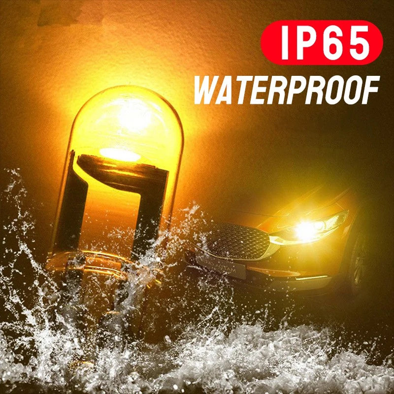 W5W Led T10 Car Light COB Glass 6000K White 12V Auto Automobiles License Plate Lamp Dome Reading Lamps DRL Bulb Accessories