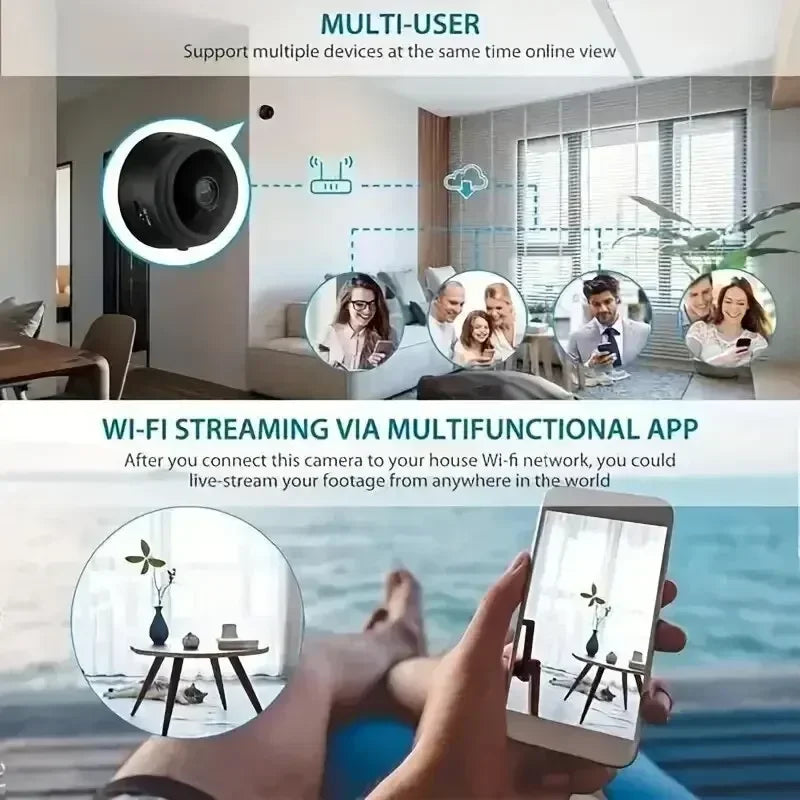 A9 WiFi Mini Camera HD Wireless Video Recorder Voice Recorder Security Monitoring Camera Smart Home For Infants And Pets