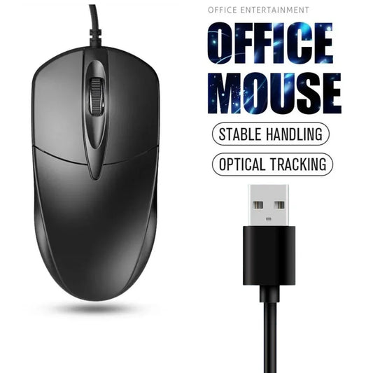 USB Optical Wired Mouse Laptop Home Office Mouse Anti Slip Roller 3D 1200DPI Game Mause Computer Accessories For PC Desktop