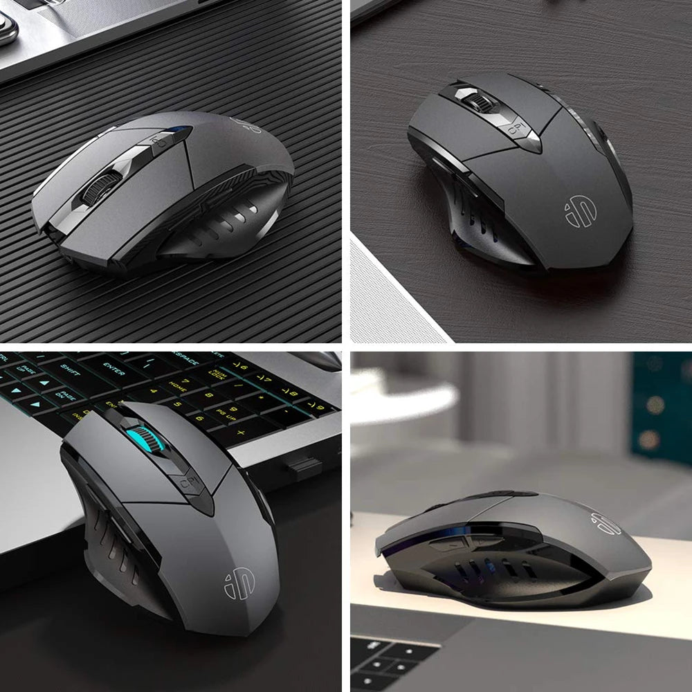 Bluetooth Rechargeable Wireless Mouse 2.4G PM6 Wireless Mouse Office Mute Support PC Laptop Tablet Gamer Mouse For Computer