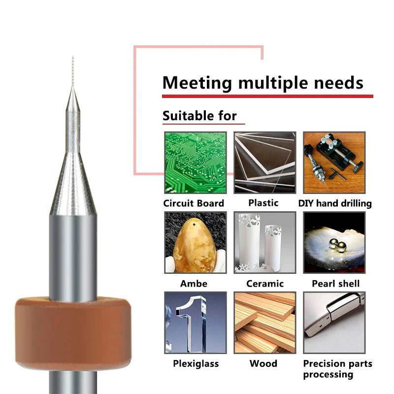 Semi-Automatic Mini Micro Hand Drill Aluminum Spiral Hand Manual Push Chuck 0.2-3.0mm Twist Drill Bits Manual Hole Punch Tools