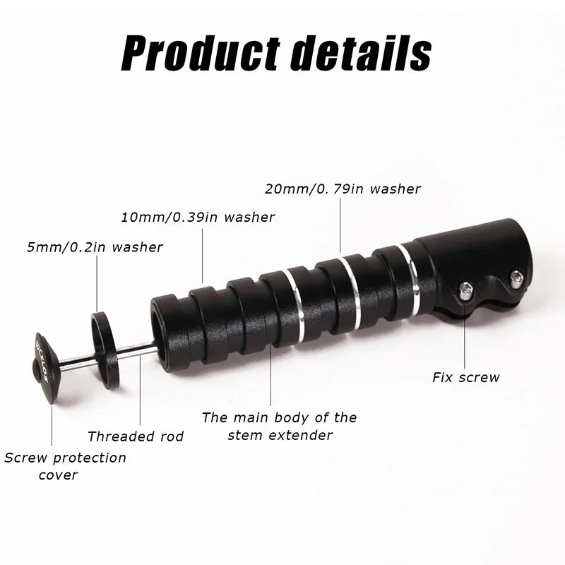 BUCKLOS Bicycle Fork Stem Rise Up 115mm 180mm 210mm Bike Stem Height Extender Road Mountain Bike Handlebar Raise Adapter