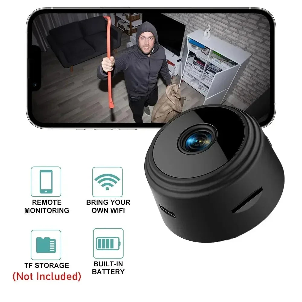 A9 WiFi Mini Camera HD Wireless Video Recorder Voice Recorder Security Monitoring Camera Smart Home For Infants And Pets