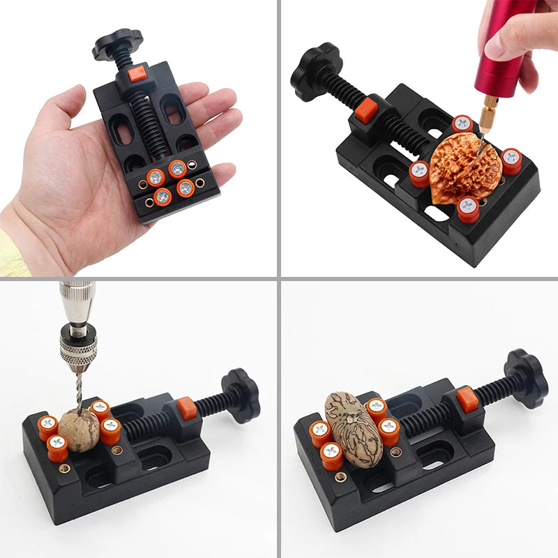 Semi-Automatic Mini Micro Hand Drill Aluminum Spiral Hand Manual Push Chuck 0.2-3.0mm Twist Drill Bits Manual Hole Punch Tools