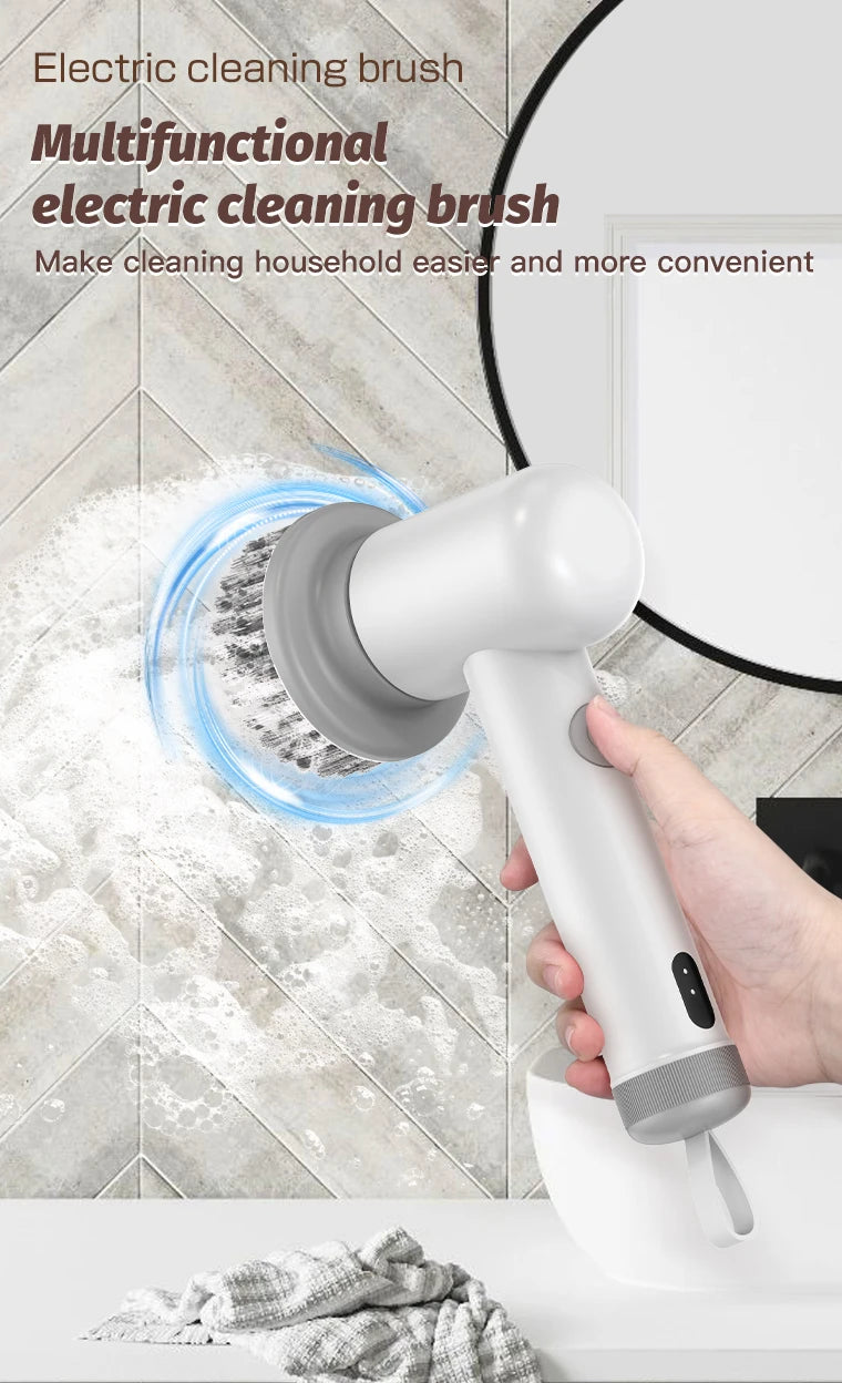 New Wireless Electric Cleaning Brush Housework Kitchen Dishwashing Brush Bathtub Tile Professional Cleaning Brush Labor S