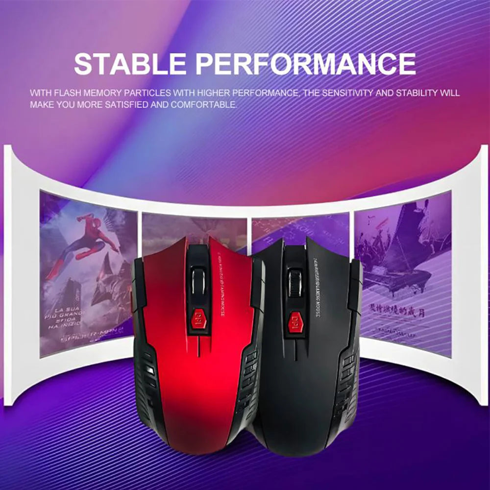 2.4G Wireless Mouse USB Receiver 6 Buttons Professional Optical Wireless Mouses USB Right Scroll Mice for Laptop PC Gamer